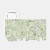 Waterverf Groene en Witte Hydrangea Crest Bedankdoosjes (Uitgevouwen)