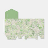 Waterverf Groene en Witte Hydrangea Crest Bedankdoosjes (Uitgevouwen)