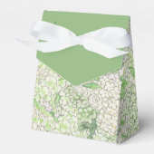 Waterverf Groene en Witte Hydrangea Crest Bedankdoosjes (Voorkant Zijde)