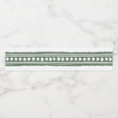 Waterverf groene en witte Hydrangea-kam Waterfles Etiket (Enkel label)