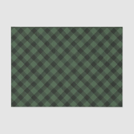 Waterverf groene en zwarte buffelplaat | tissuepapier (Voorkant)