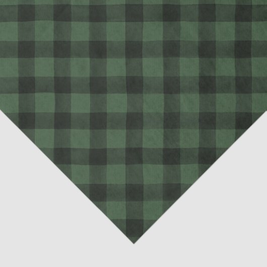 Waterverf groene en zwarte buffelplaat | tissuepapier (Detail)