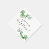 Waterverf groene eucalyptus. Baby shower voor groe Servet (Hoek)