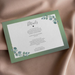 Waterverf Groene Eucalyptus Details Informatiekaartje