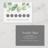 Waterverf Groene Eucalyptus Loyaliteit Kaart (Voorkant / Achterkant)