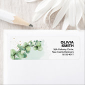 Waterverf Groene Eucalyptus Retouradres Etiket (Insitu)
