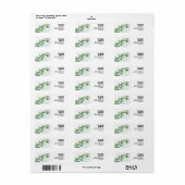 Waterverf Groene Eucalyptus Retouradres Etiket (Full Sheet)