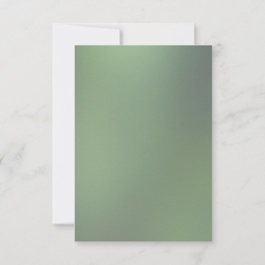 Waterverf groene eucalyptus RSVP kaartje (Achterkant)