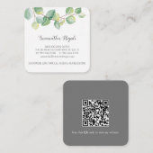 Waterverf Groene Eucalyptus Visitekaartje Informatiekaartje (Voorkant / Achterkant)