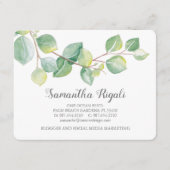 Waterverf Groene Eucalyptus Visitekaartje Informatiekaartje (Voorkant)