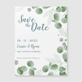 Waterverf Groene Eucalyptus Wedding Save the Date
