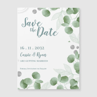 Waterverf Groene Eucalyptus Wedding Save the Date