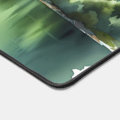 Waterverf groene fjorden bureaumat (Hoek)