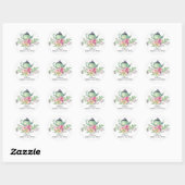 Waterverf Groene Floral Bridal Tea Party Sticker (Vel)