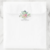 Waterverf Groene Floral Bridal Tea Party Sticker (Tas)