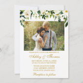 Waterverf Groene Floral Foto Gold Kaart (Voorkant)
