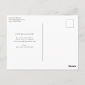 Waterverf Groene Floral Gold Oval Lijst Vertraging Briefkaart (Achterkant)
