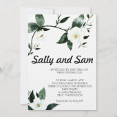 Waterverf groene Floral Kaart (Voorkant)