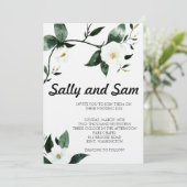 Waterverf groene Floral Kaart (Staand voorkant)