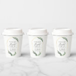 waterverf groene florelegant vrijgezellenfeest papieren bekers<br><div class="desc">het ontwerp van het blote vrijgezellenfeest van de waterverf van bladaluminium. Met mooie waterverf bladeren en een modern,  vet type is dit ontwerp goed op trend en perfect voor elk seizoen.</div>