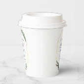 waterverf groene florelegant vrijgezellenfeest papieren bekers (Rechts)