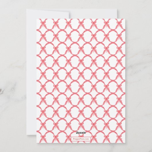 Waterverf Groene Garland & Rode Vlinder Kerstmis F Feestdagenkaart (Achterkant)