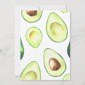 Waterverf Groene Girly Avocado Verjaardag Kaart (Achterkant)