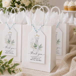 Waterverf Groene Goud Bruiloft Dank Je Cadeaulabel