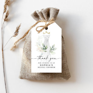 Waterverf Groene Goud Bruiloft Dank Je Cadeaulabel