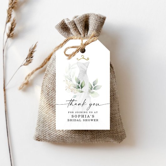 Waterverf Groene Goud Bruiloft Dank Je Cadeaulabel