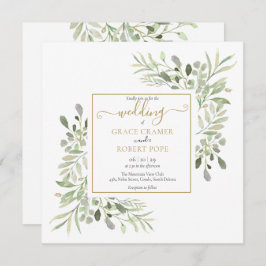 Waterverf Groene Goud Geometrische Scriptie Bruilo Kaart