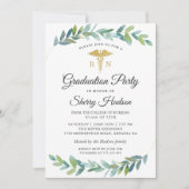 Waterverf Groene Goud RN Verpleegkunde Afstuderen Kaart (Voorkant)