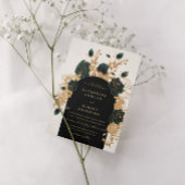 waterverf groene gouden rozen Weddenschap Kaart