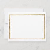 Waterverf groene goudwitte bruidsbruid kaart (Achterkant)