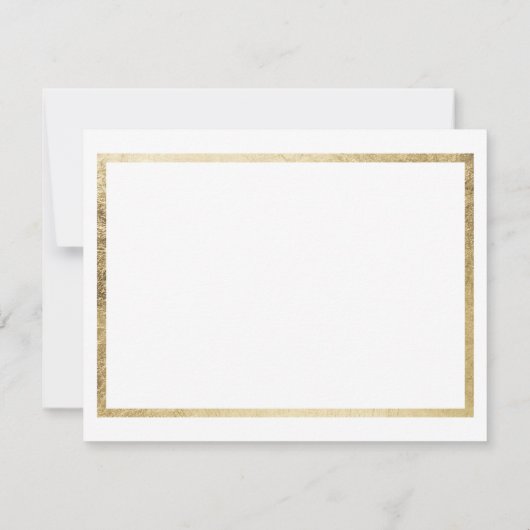 Waterverf groene goudwitte bruidsbruid kaart (Achterkant)