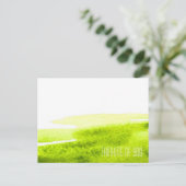 Waterverf groene gras minimale briefkaart (Staand voorkant)