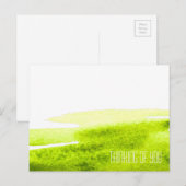 Waterverf groene gras minimale briefkaart (Voorkant / Achterkant)