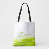 Waterverf groene gras minimale tote bag (Voorkant)