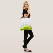 Waterverf groene gras minimale tote bag (Op model)