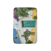 Waterverf groene houten deur badmat (Voorkant Verticaal)