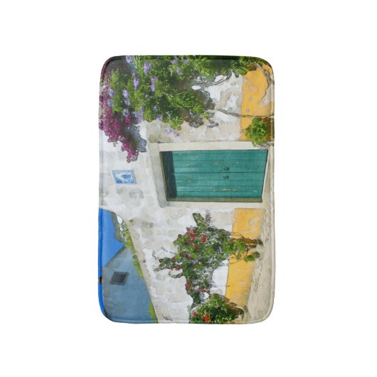 Waterverf groene houten deur badmat (Voorkant Verticaal)