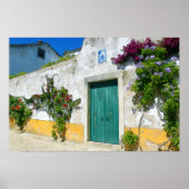 Waterverf groene houten deur poster (Voorkant)