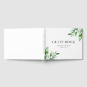 Waterverf Groene Huwelijksdecoratie Gastenboek (Volledig)