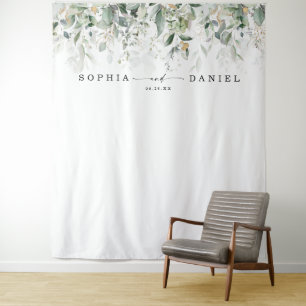 Waterverf Groene Huwelijksfotoprop Backdrop Wandkleed
