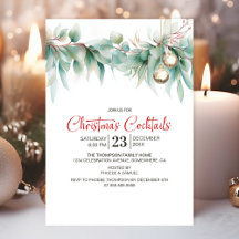 Waterverf Groene Kerst Cocktails