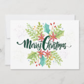  Waterverf Groene kerstfeestdag Kaart (Voorkant)