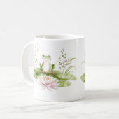 Waterverf Groene Kikker Koffiemok (Voorkant links)