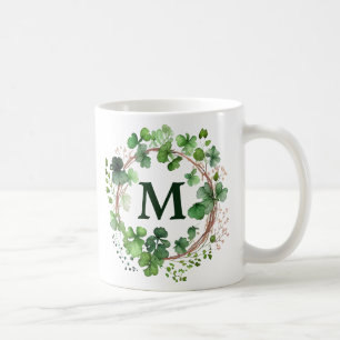Waterverf groene klaver krans St. Patrick's Day Koffiemok