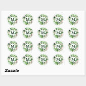 Waterverf Groene klaver Wreath St Patrick's Day Ronde Sticker (Vel)