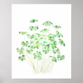 waterverf groene klaverblad 2021 poster (Voorkant)